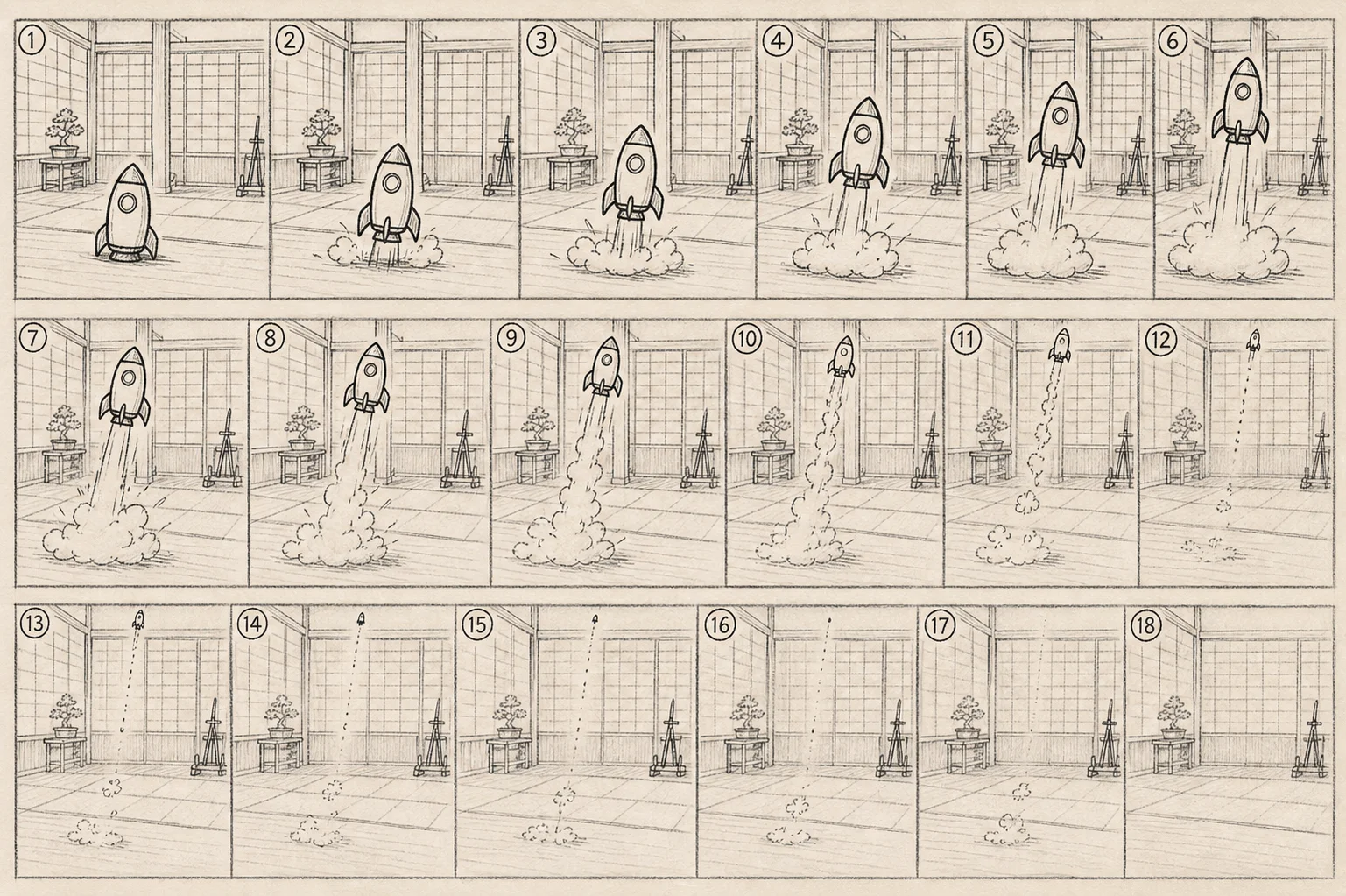 AI generated flipbook animation of